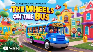 "🎶 The Wheels on the Animal Bus 🚍 | Fun & Catchy Nursery Rhyme for Kids!"