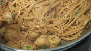 XY scallop linguine with secret Asian sauce 中西式帶子意粉