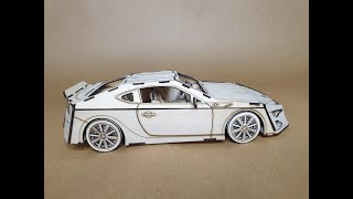 TOYOTA 86 2012 3D wooden model laser cut