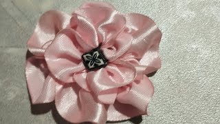 DIY| How To Make satin Ribbon Flower | flower Bouquet #satinribbonflowers#rubyart