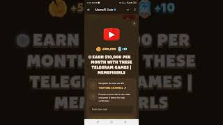 EARN $10.000 PER MONTH WITH THESE TELEGRAM || MEMEFI DAILY VIDEO CODE