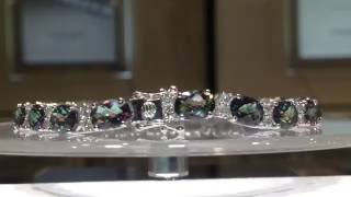 25.00 Carat Mystic Topaz Bracelet in 925 Sterling Silver