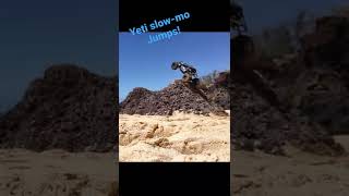 RC car slow motion Axial Yeti jumps on the beach #shorts #rc #axial #yeti #jumps #slomo #beach