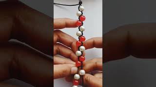 make two color beads friendship bracelet making #shorts #youtubeshort #friendshipbracelet #bracelet