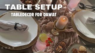 Dawat Dining Table Setting for Guest | Table Setting Ideas