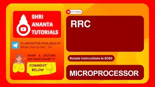 RRC I Rotate Instructions in 8085 #8085microprocessor #electronicsengineering #8085programming #8085