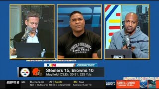 FIRST TAKE | Keyshawn Johnson reacts to Baker Mayfield comeback in Browns loss to Steelers