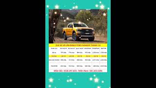 ✅ Giá khuyến mại và lăn bánh Ford Ranger giữa tháng 10 | Xegiatot24h