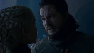 Jon snow kills Daenerys Targaryen game of thrones season 8 episode 6 ragon destroys iron throne