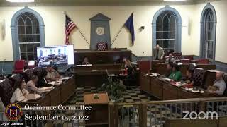 September 15, 2022, Claims Committee, Public Works Committee, and Ordinance Committee Meetings