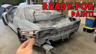 The 450HP R32 GTR is ready for is RESPRAY - JOURNEY TO GLOSS - PART 2