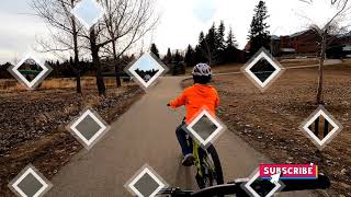 Spring is here! biking with the boys at Mirror Lake & Jubillee Park Camrose AB | ysay dale