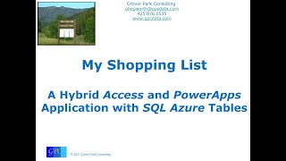 My Hybrid Shopping List -- Intro to Hybrid Access/PowerApps Application concepts