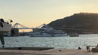 Spectre yacht departure from Barcelona