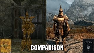 Morrowind vs Skyrim Armor Comparison