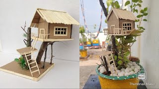 Tree House / How to make Tree house /Home decor