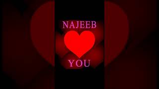 najeeb name with loving heart video || najeeb name with heart sticker || najeeb loving name