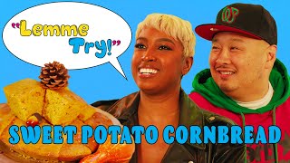 Lemme Try! | Sweet Potato Corn Bread | All Def