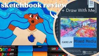 ✨Canson Artist Series Mixed Media Sketchbook Review + Draw with me✨