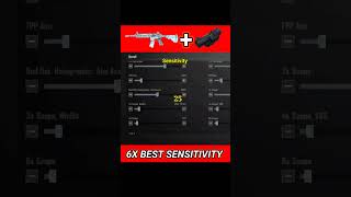 6X Zero Recoil sensitivity | 6x no RecoilSpray | M416 + 6X Best sensitivity Settings 🔥. #shorts