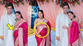 Pregnant Sharda Arya Stunning Look at Her Baby Shower Ceremony With Husband Rahul Nagal