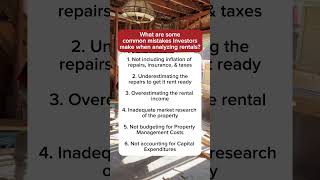 Common mistakes Investors make when analyzing rentals. #shorts #shortvideo #constructiontip #chicago