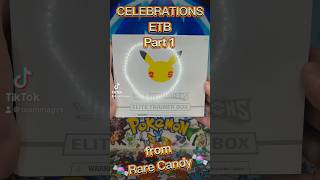 🎉AMAZING CELEBRATIONS ETB Part 1 from 🍬Rare Candy🍬🎉 #pokemon #celebrations #etb #gyarados #short