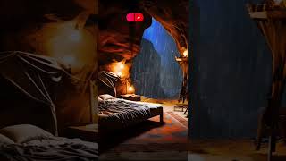 Cosy Cave Retreat: Rainy Night Ambiance in a Beautiful Room with Lantern Glow #RoomWithRainSounds