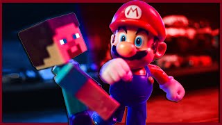 Mario Bros vs Steve - Super Smash Bros Stop Motion | Cinelpixel