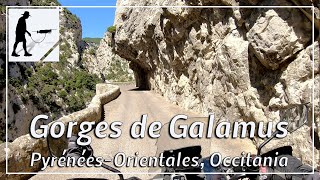 Gorges de Galamus, Balcony Road D7/D10, Pyrénées-Orientales, Occitania, France - by motorcycle