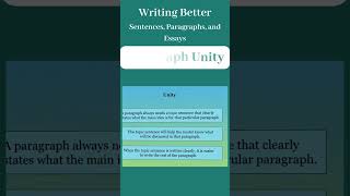 Paragraph Unity #english #academicwriting #essaystructure #learnenglish #essay #essaywriting