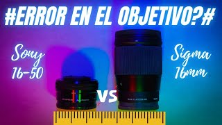 SONY 16-50 OSS / SIGMA 16mm (Comparación,Diferencias de apertura F y OSS estabilización en 16mm)