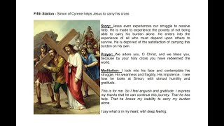 Fifth Stations-Simon of Cyrene helps Jesus to carry his cross