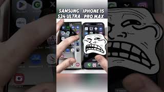 iPhone 15 Pro Max vs Samsung S24 Ultra ⚡ Speed Test Showdown! Who's Real King ?👑😱🔥#Shorts#viralvideo