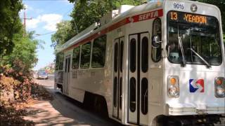 SEPTA Route 13 Subway-Surface Trolley Action in Cobbs Creek