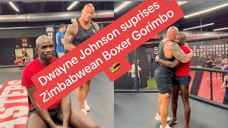 Dwayne Johnson surprises Zimbabwean Boxer Themba Gorimbo