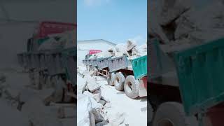 13 M Side Dump Trailer | Unloading Rocks