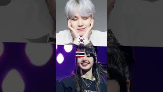 Suga vs Lisa  comment your favourite 😉 BTS 💜 ya Blackpink 🩷🖤