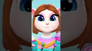 Make Up Challenge for Talking Angela All Pens #shorts #talkingtom