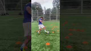 How to improve your dribbling 🔥#football #soccer #shorts #skills #skill #tutorial #footballskills