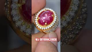 Red ruby burma 8,55crt ring perak / gemstone / batu permata / jewelry / koleksi