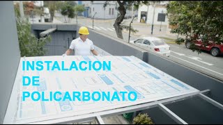 Instalación de Lamina de Policarbonato