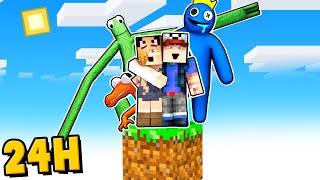 24 GODZINY NA JEDNYM BLOKU Z RAINBOW FRIENDS w Minecraft! | Vito i Bella