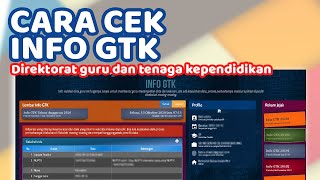 Cara Cek INFO GTK | Direktorat guru dan tenaga kependidikan | Login PTK