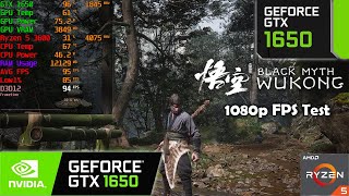 Black Myth Wukong GTX 1650 FPS Test 1080p + FSR3 Frame Gen