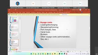 Cost element in ship chartering