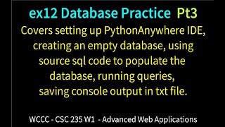 ex12 Database Practice  Pt3