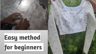 PRINCESS CUT FULL SLEEVE BLOUSE തയ്ക്കാൻ പഠിച്ചാലോ 🪡🪡✂️ || BLOUSE DESIGN || beginners tutorial