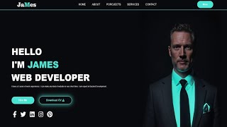 Portfolio Website Using HTML & CSS | Step by Step Tutorial | Fast Code