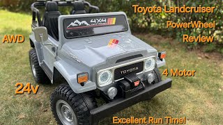 24v AWD Toyota Landcruiser Powerwheel/ride-on review